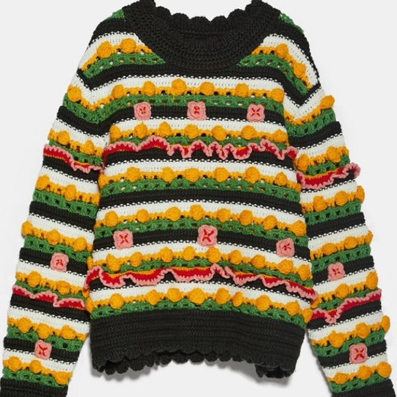 Zara limited edition TRF embellished sweater NWT - Picture 4 of 7